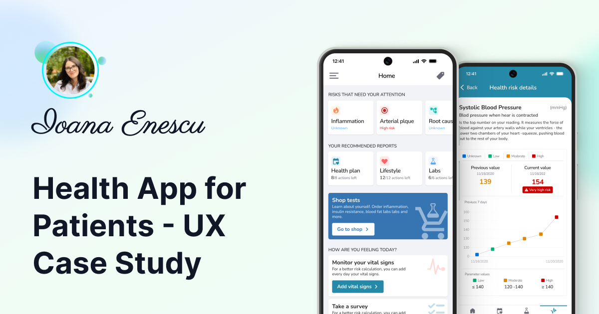 Healthcare App UX Case Study | Ioana Enescu